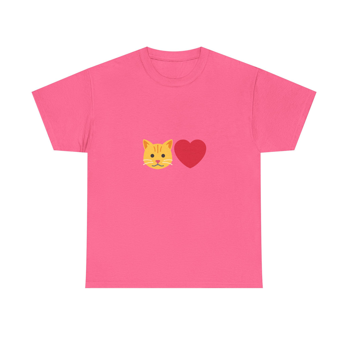 Cat Lover Emoji Unisex Heavy Cotton Tee