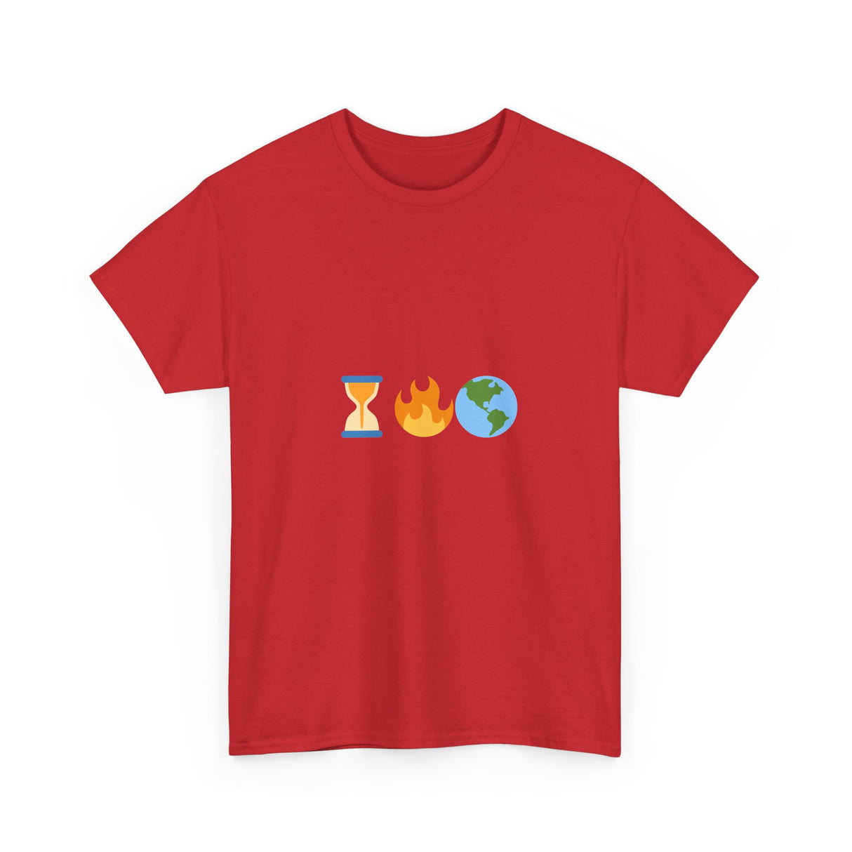 Running Out of Time Eco-Conscious Emoji Unisex Heavy Cotton Tee