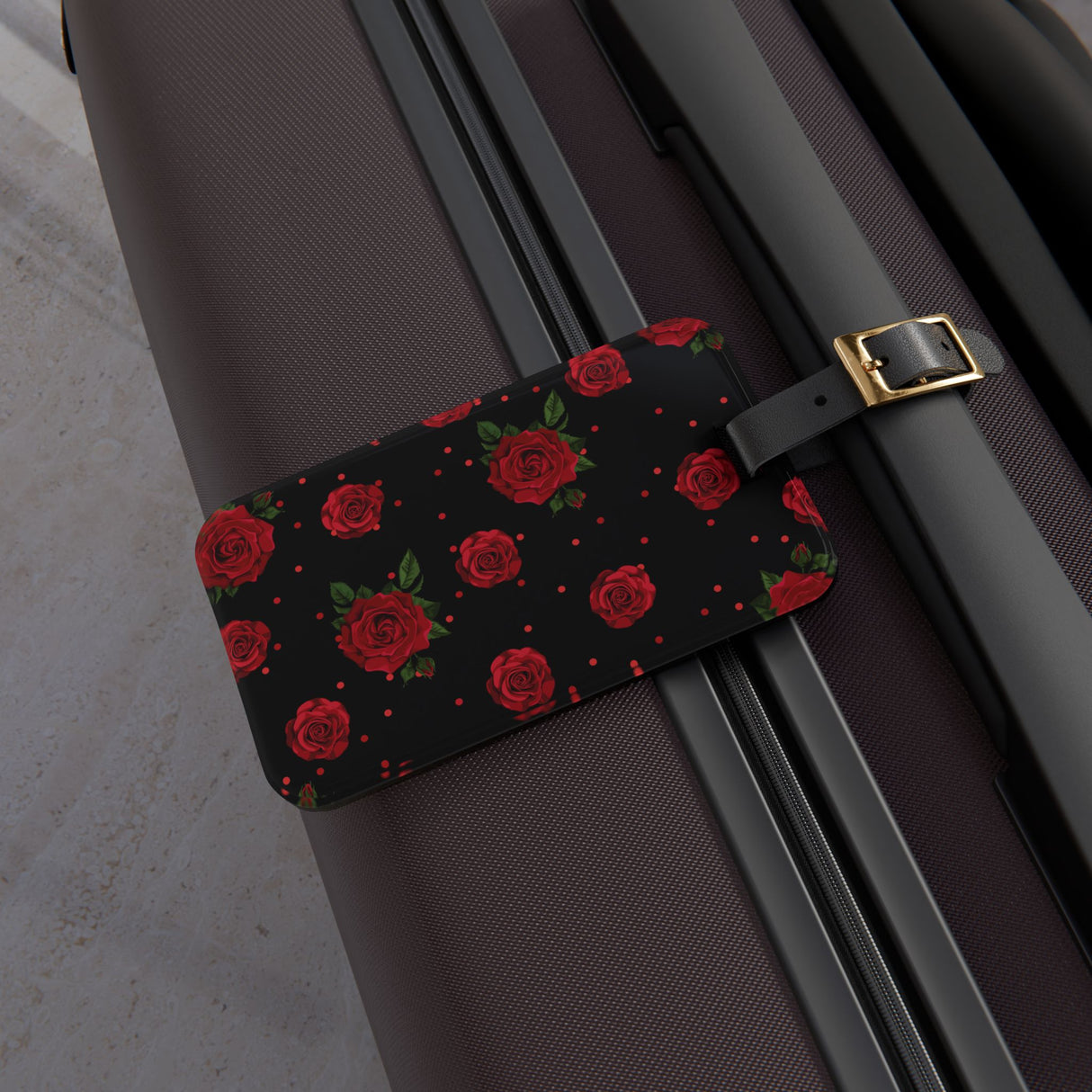Elegant Rose Luggage Tag