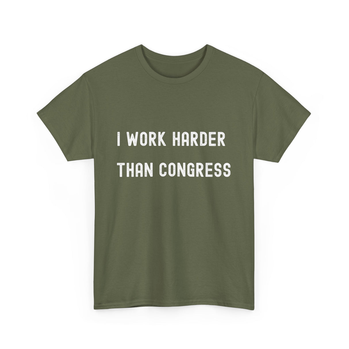 "I Work Harder Than Congress" Unisex Heavy Cotton Tee