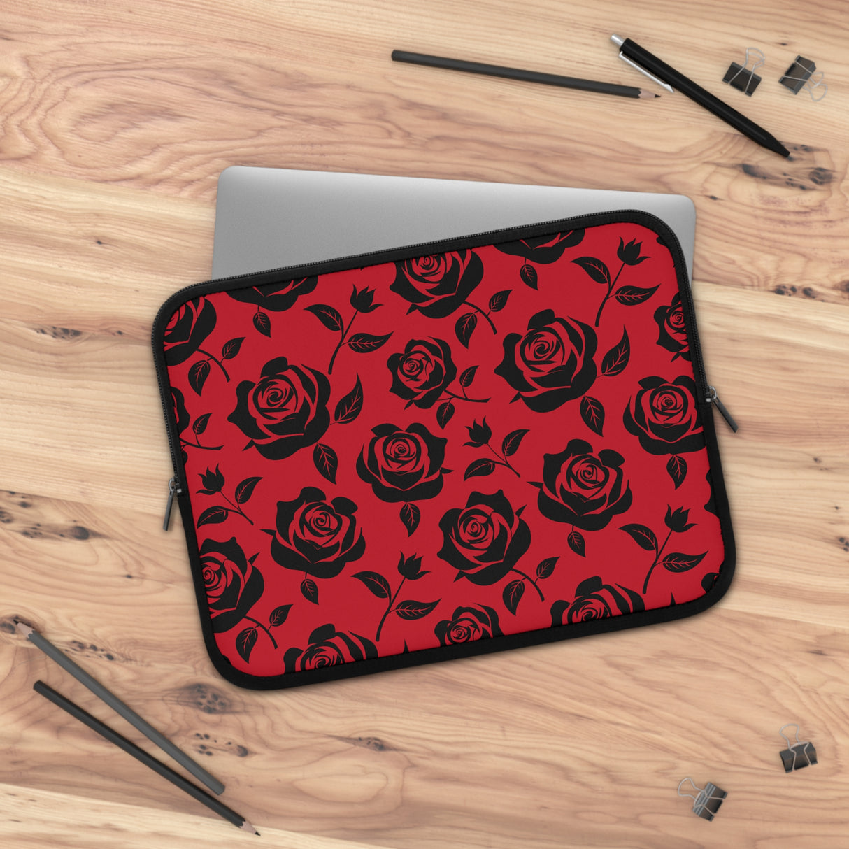 Black Rose Laptop Sleeve