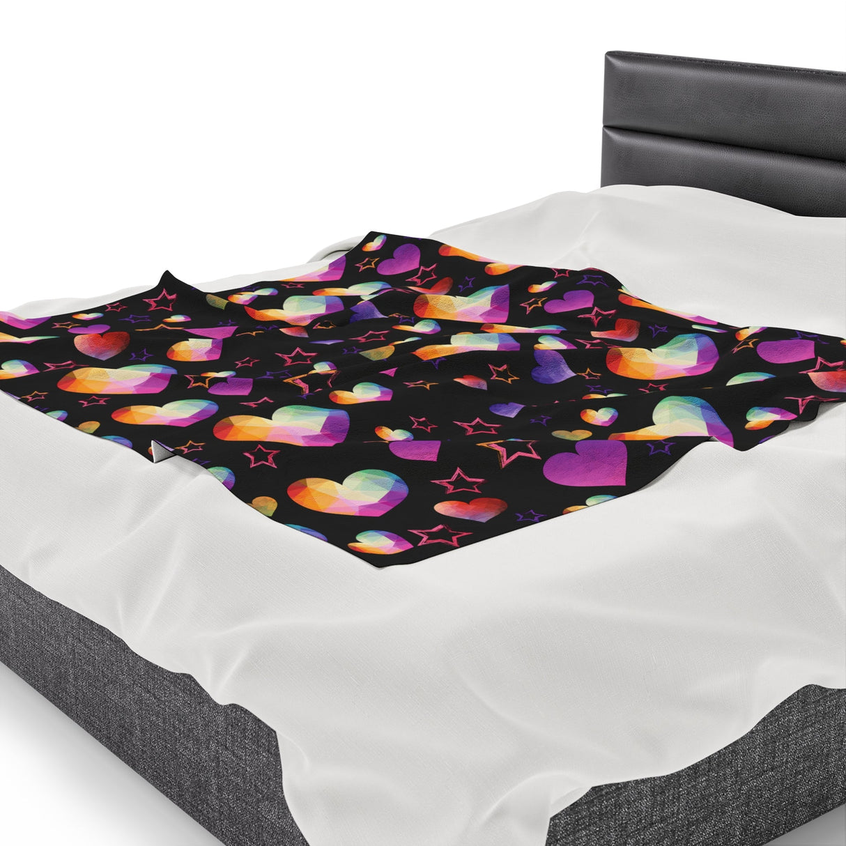 Black Heartstone Plush Blanket - Arcane Imports