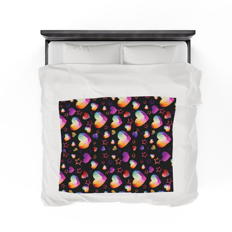 Black Heartstone Plush Blanket - Arcane Imports