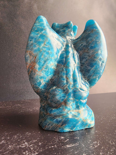 Blue Apatite Gargoyle Carving - Arcane Imports