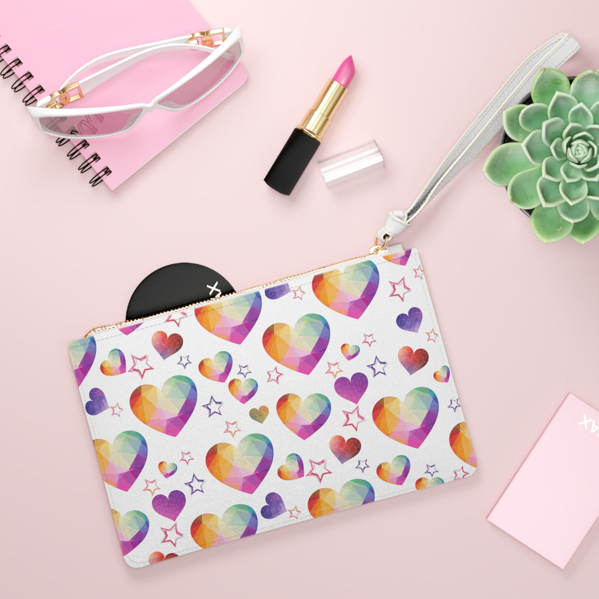 Heartstone Vegan Leather Clutch Bag - Arcane Imports