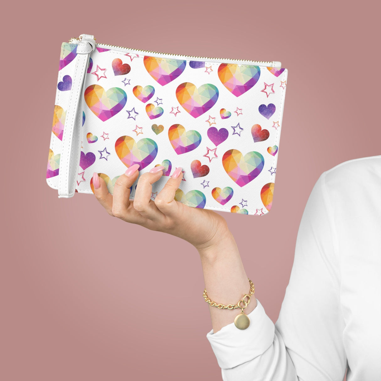 Heartstone Vegan Leather Clutch Bag - Arcane Imports