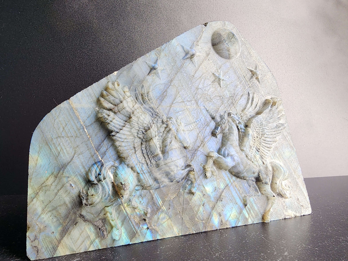 Labradorite Freeform Pegasus Carving - Arcane Imports