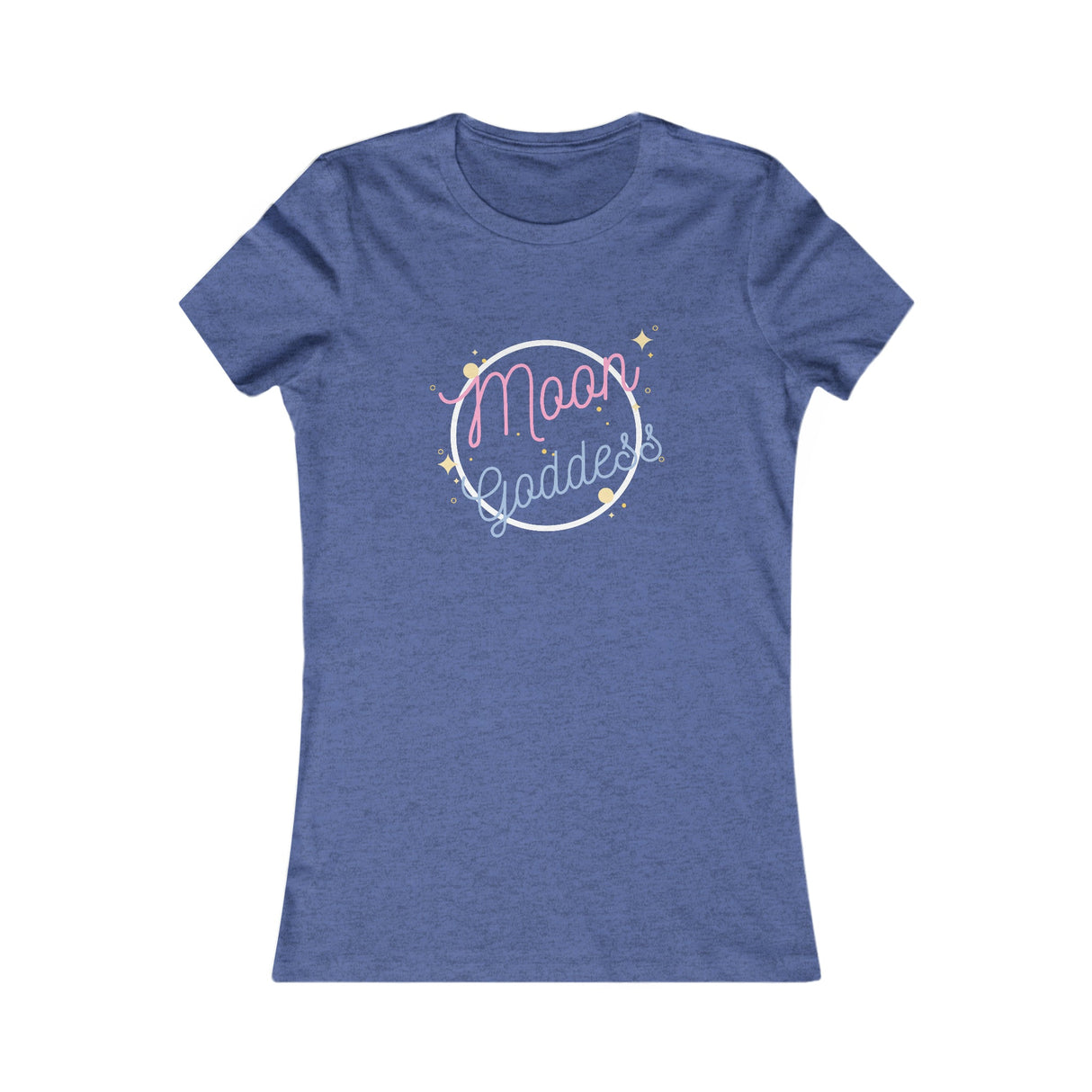 Moon Goddess Sparkle Women's Tee - Heather True Royal - Arcane Imports