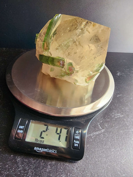 Natural Citrine & Watermelon Tourmaline Specimen - Arcane Imports