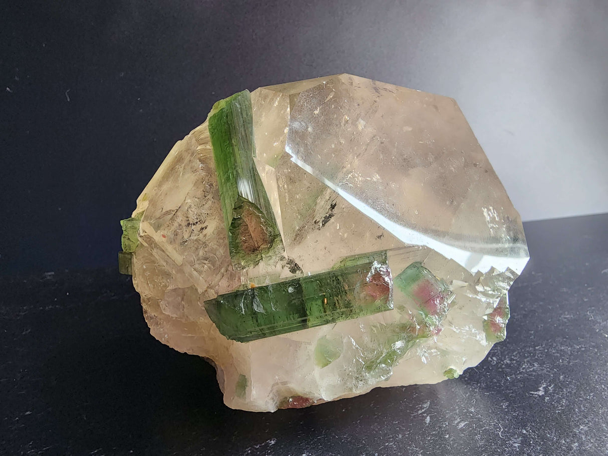 Natural Citrine & Watermelon Tourmaline Specimen - Arcane Imports
