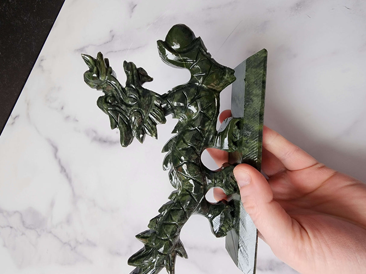 Nephrite Jade Dragon Carving - Arcane Imports