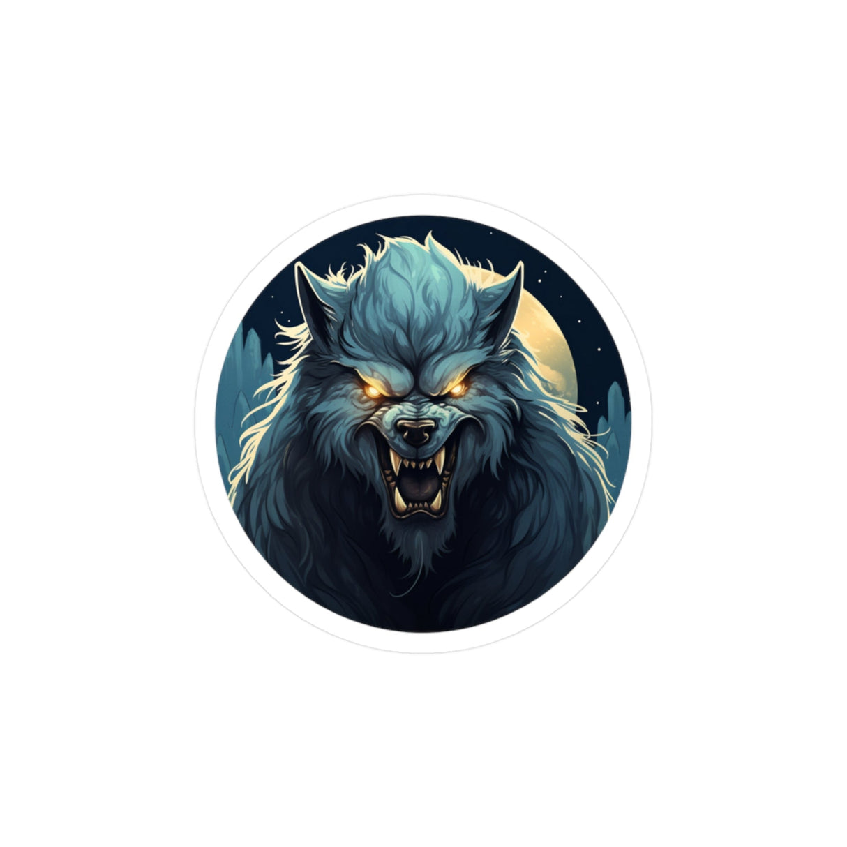 Werewolf Vinyl Decal - Full Moon - Arcane Imports