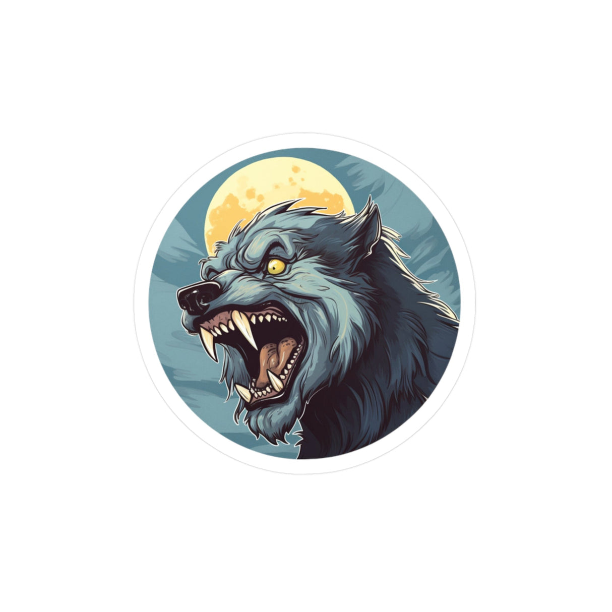 Werewolf Vinyl Decal V2 - Full Moon - Arcane Imports