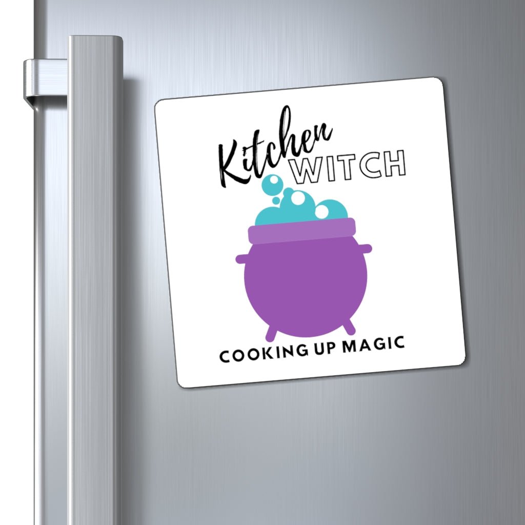 Cooking up Magic Kitchen Witch Magnet - Arcane Imports