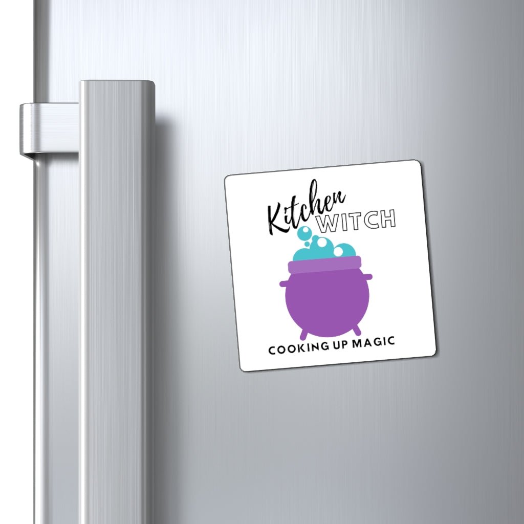 Cooking up Magic Kitchen Witch Magnet - Arcane Imports