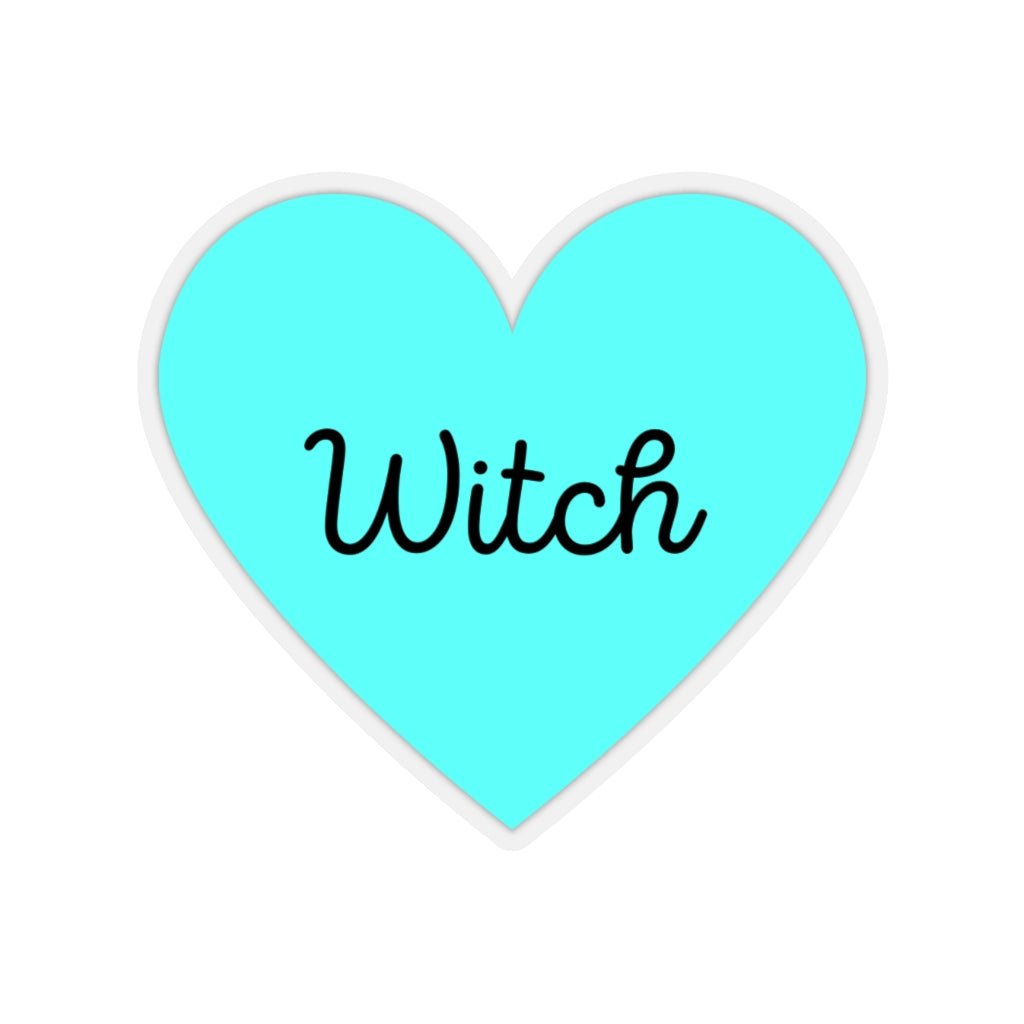 Witch Heart Sticker - Aqua - Arcane Imports