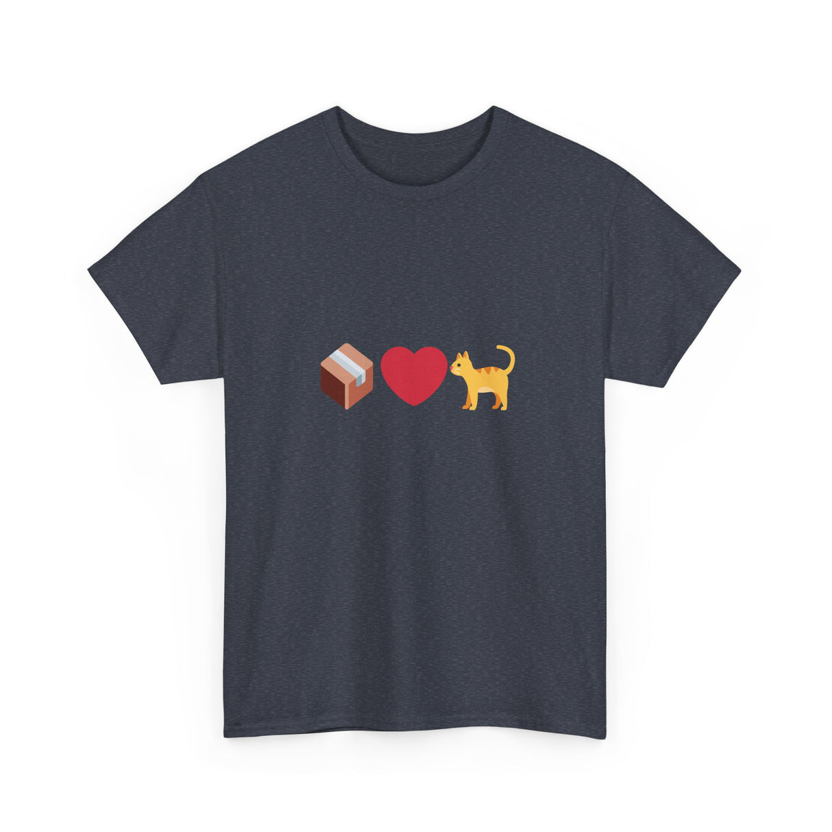 "If I Fits, I Sits" Cat Philosophy Unisex Heavy Cotton Tee