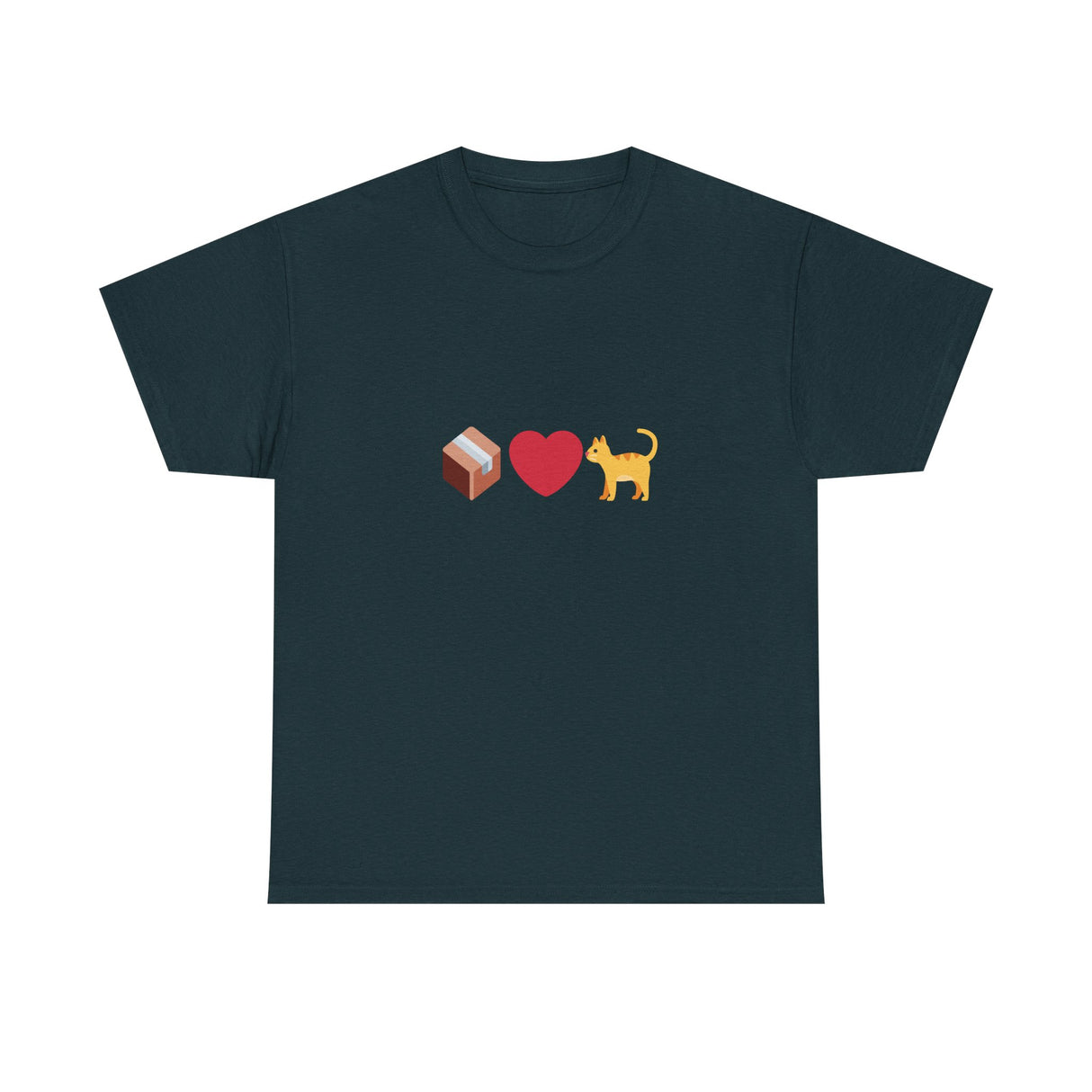 "If I Fits, I Sits" Cat Philosophy Unisex Heavy Cotton Tee
