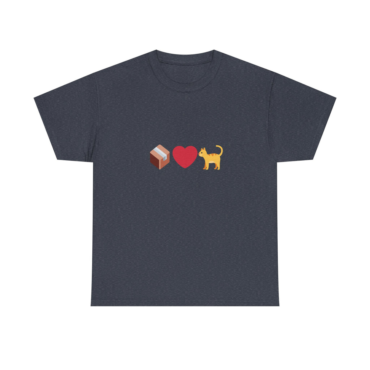 "If I Fits, I Sits" Cat Philosophy Unisex Heavy Cotton Tee
