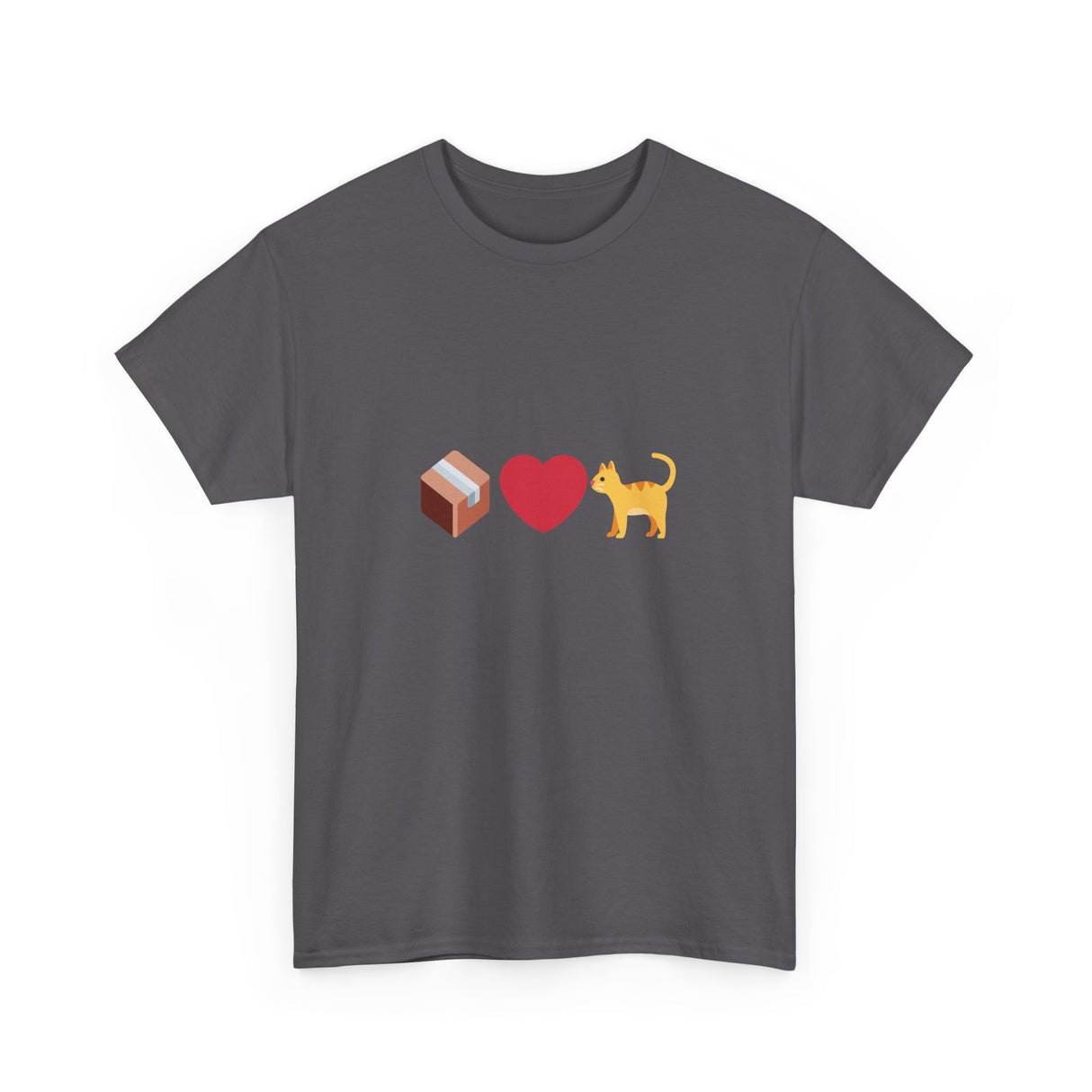 "If I Fits, I Sits" Cat Philosophy Unisex Heavy Cotton Tee