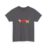 "If I Fits, I Sits" Cat Philosophy Unisex Heavy Cotton Tee