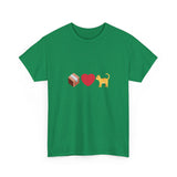 "If I Fits, I Sits" Cat Philosophy Unisex Heavy Cotton Tee