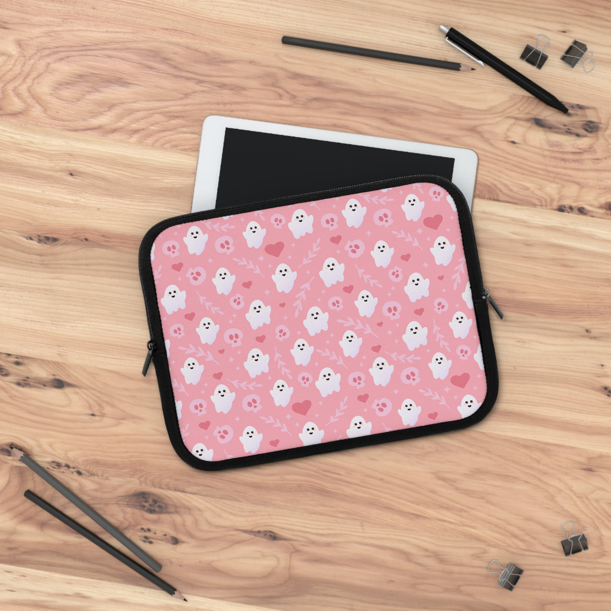 Pink Ghost Laptop Sleeve