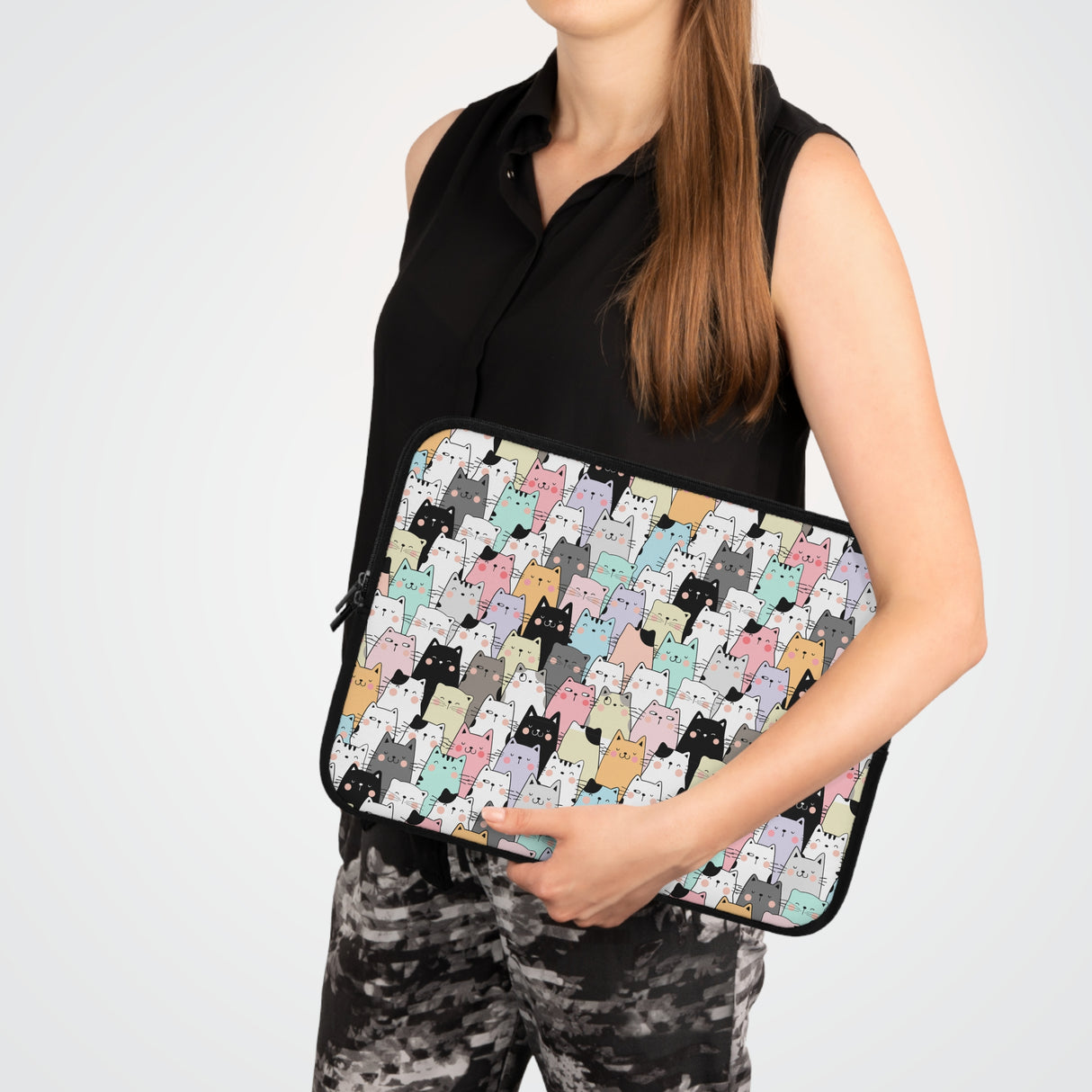 Cat Pattern Laptop Sleeve