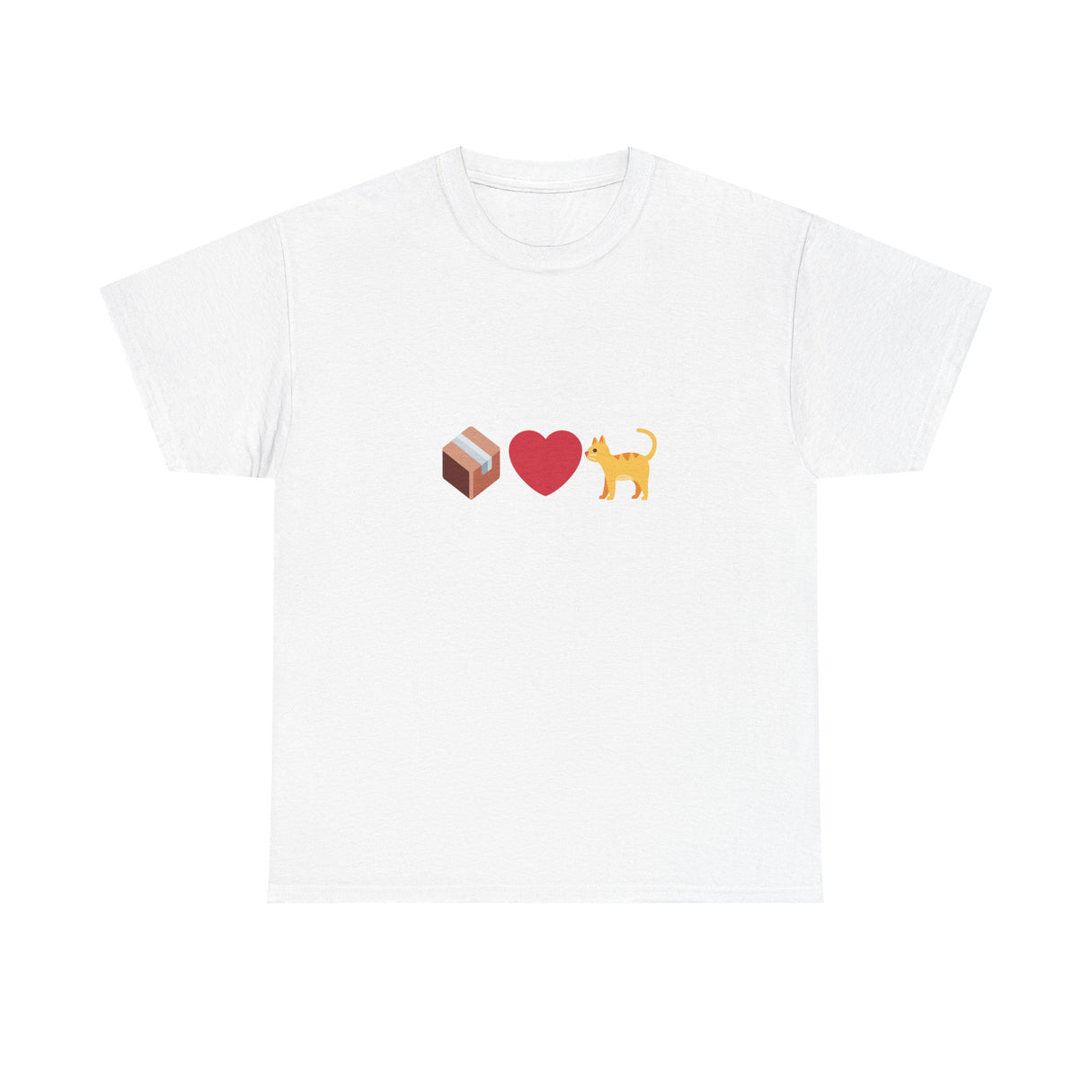 "If I Fits, I Sits" Cat Philosophy Unisex Heavy Cotton Tee