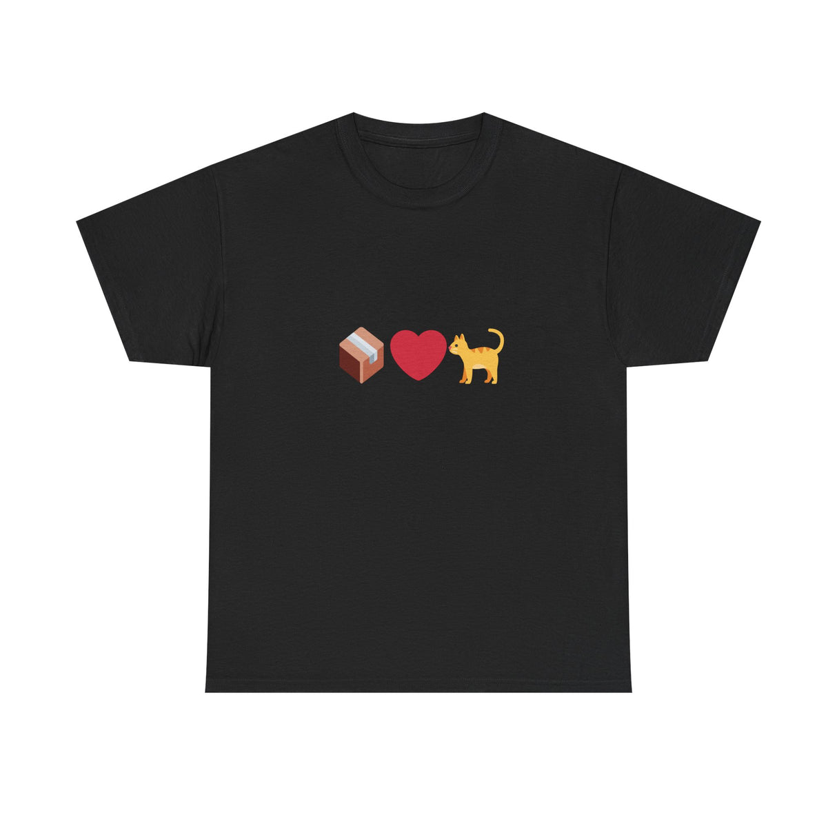 "If I Fits, I Sits" Cat Philosophy Unisex Heavy Cotton Tee