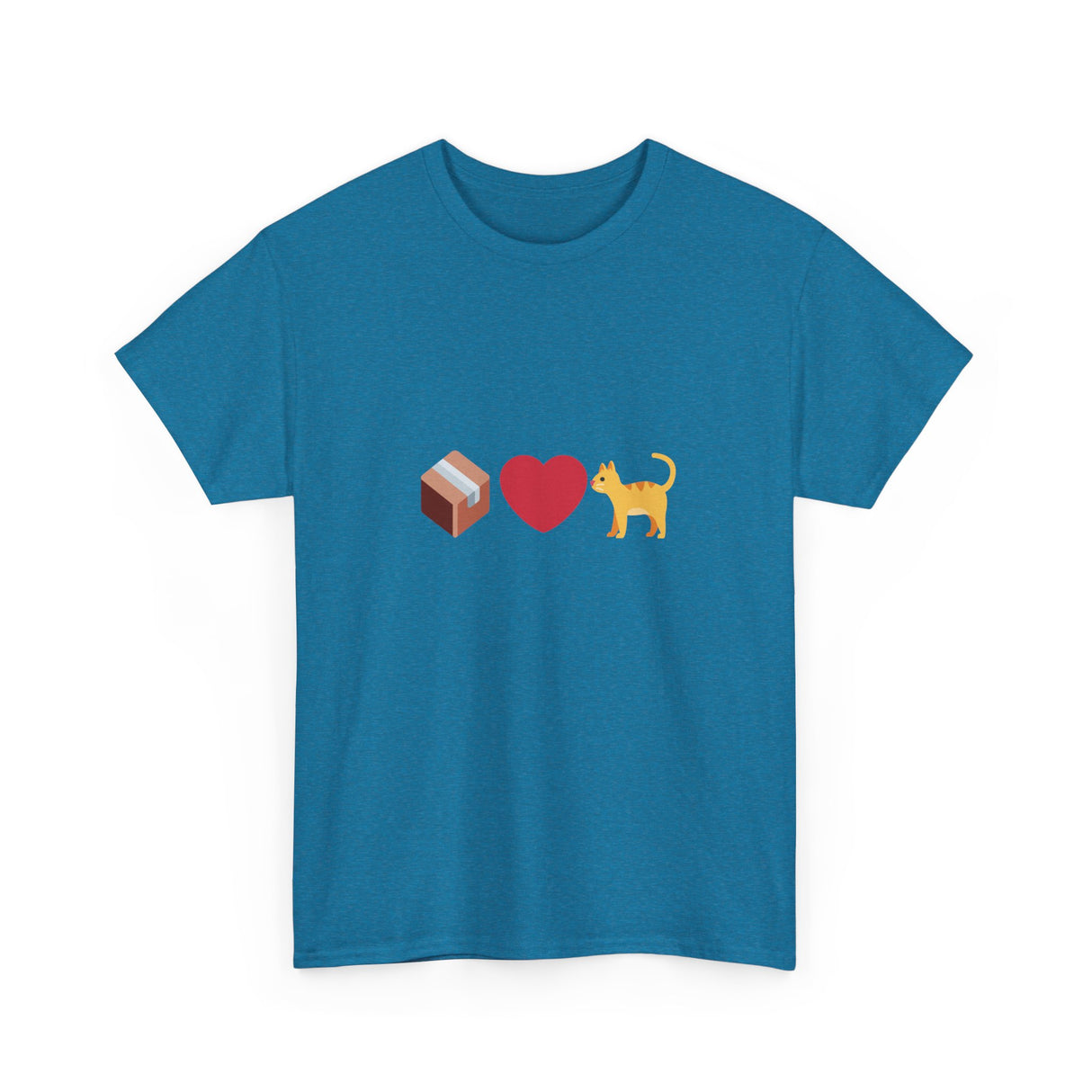"If I Fits, I Sits" Cat Philosophy Unisex Heavy Cotton Tee