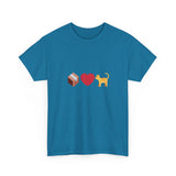 "If I Fits, I Sits" Cat Philosophy Unisex Heavy Cotton Tee