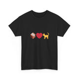 "If I Fits, I Sits" Cat Philosophy Unisex Heavy Cotton Tee