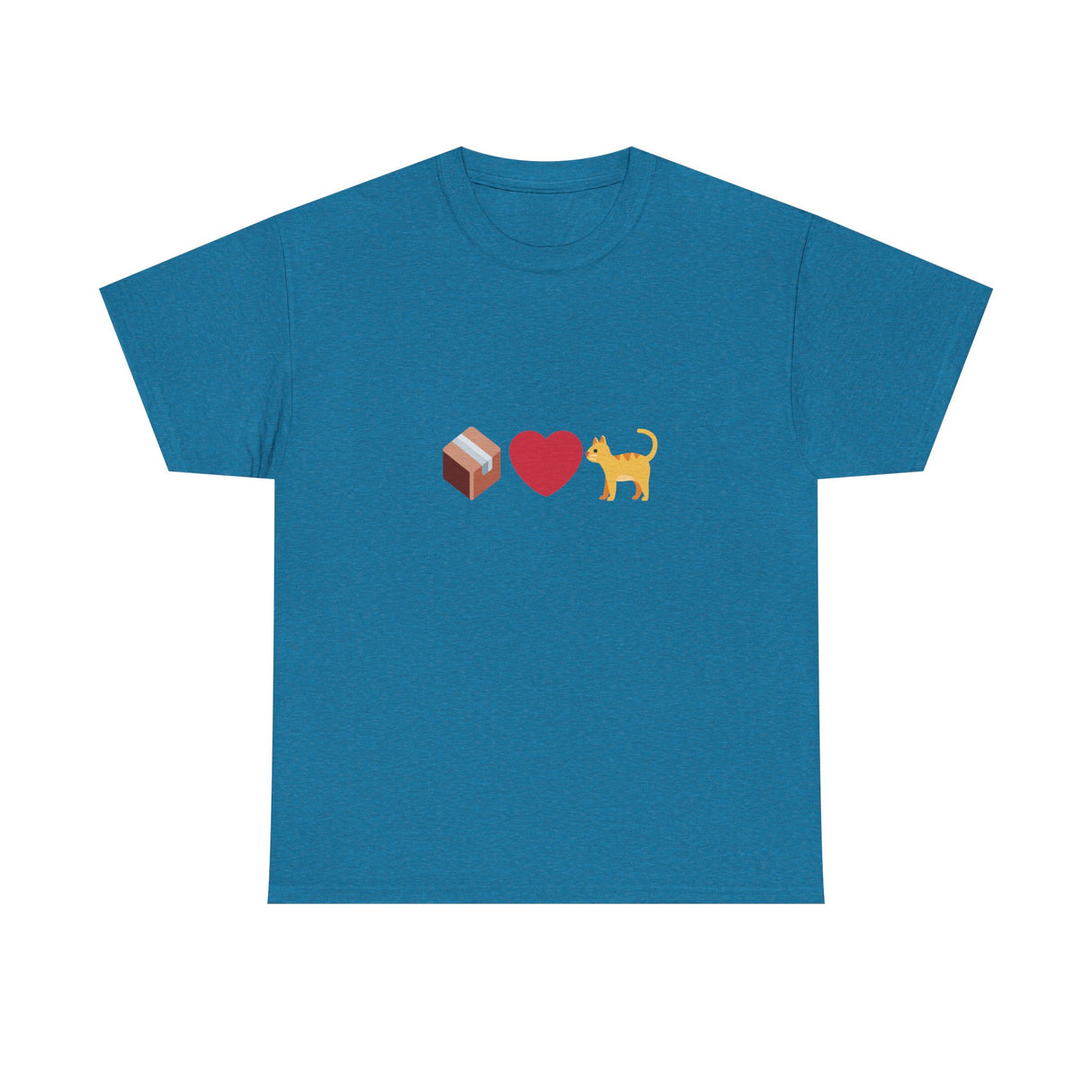 "If I Fits, I Sits" Cat Philosophy Unisex Heavy Cotton Tee