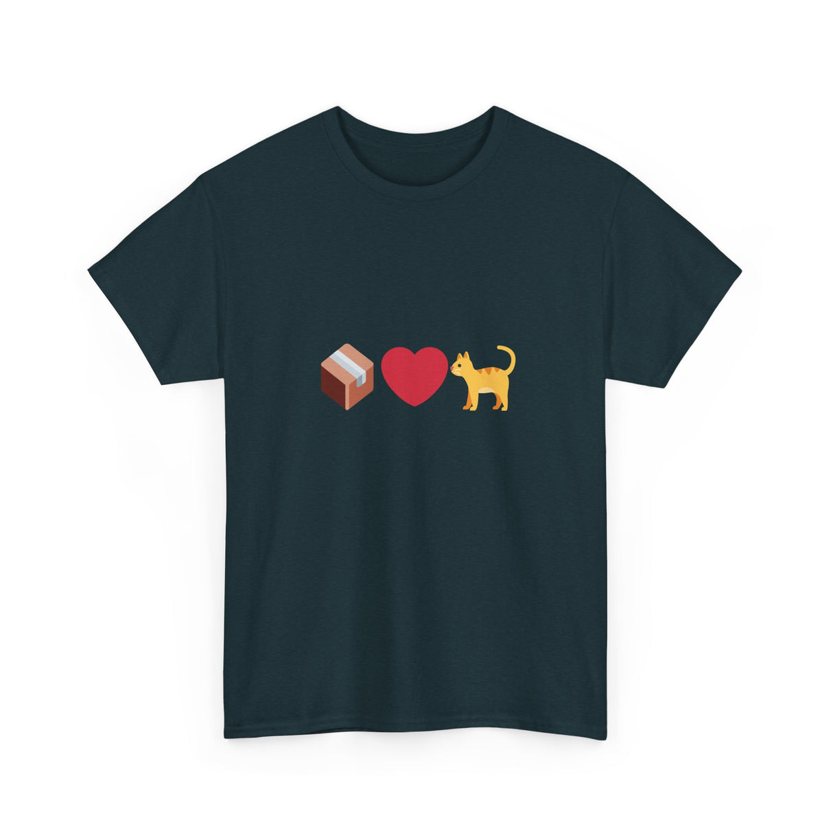 "If I Fits, I Sits" Cat Philosophy Unisex Heavy Cotton Tee