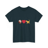 "If I Fits, I Sits" Cat Philosophy Unisex Heavy Cotton Tee