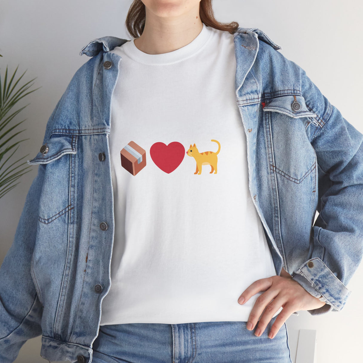 "If I Fits, I Sits" Cat Philosophy Unisex Heavy Cotton Tee