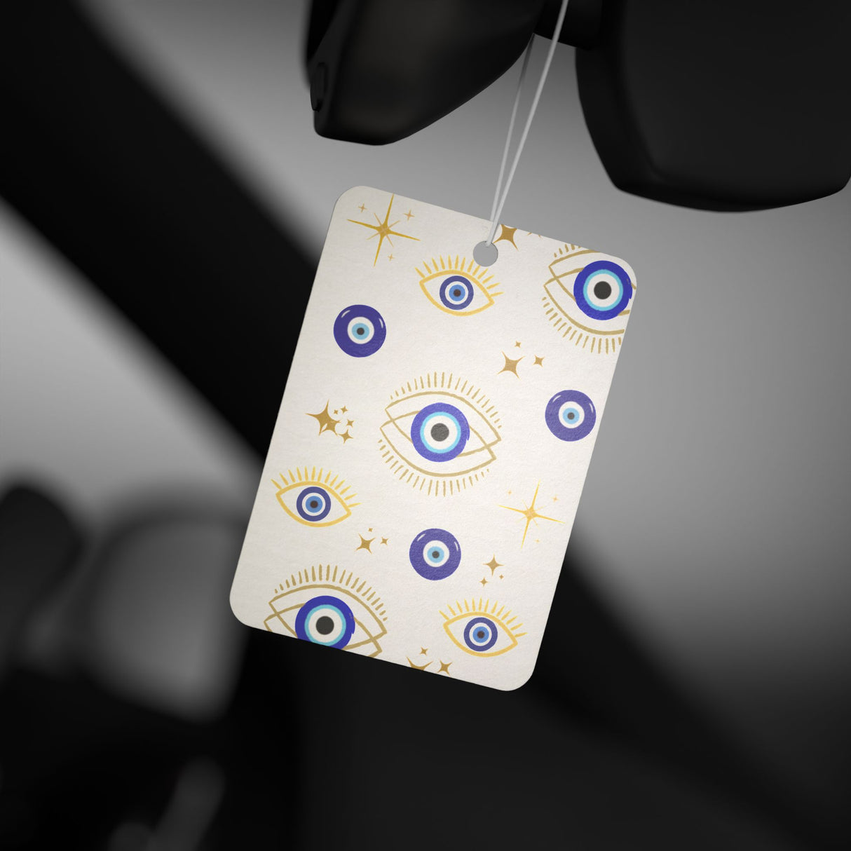 Mystical Evil Eye Car Air Freshener - White