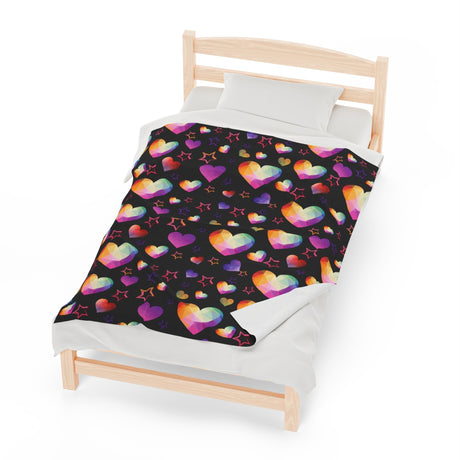 Black Heartstone Plush Blanket - Arcane Imports