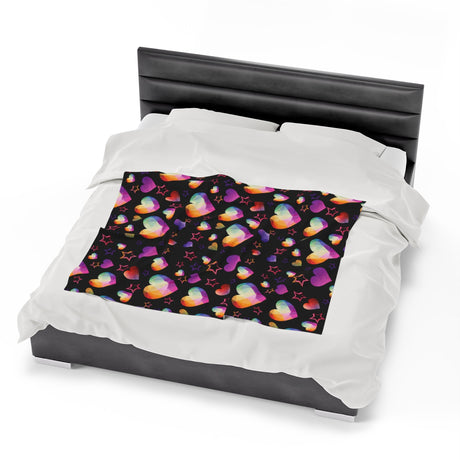 Black Heartstone Plush Blanket - Arcane Imports