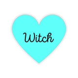 Witch Heart Sticker - Aqua - Arcane Imports
